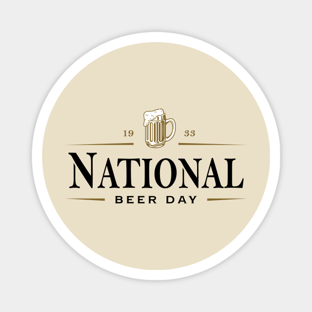 GuiNational Beer Day Magnet by Mercado Graphic Design